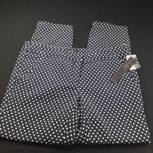 LEyLA Petite Pants | BLUE WITH WHITE DESIGN